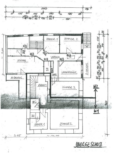 Plan Obergeschoss.