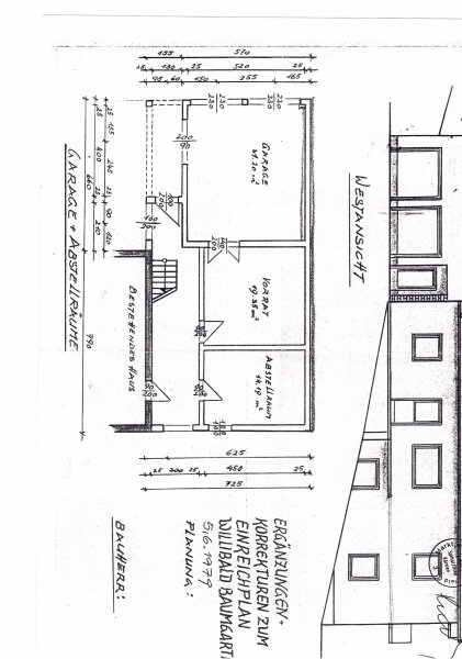 Plan Garage + Technikräume KG.