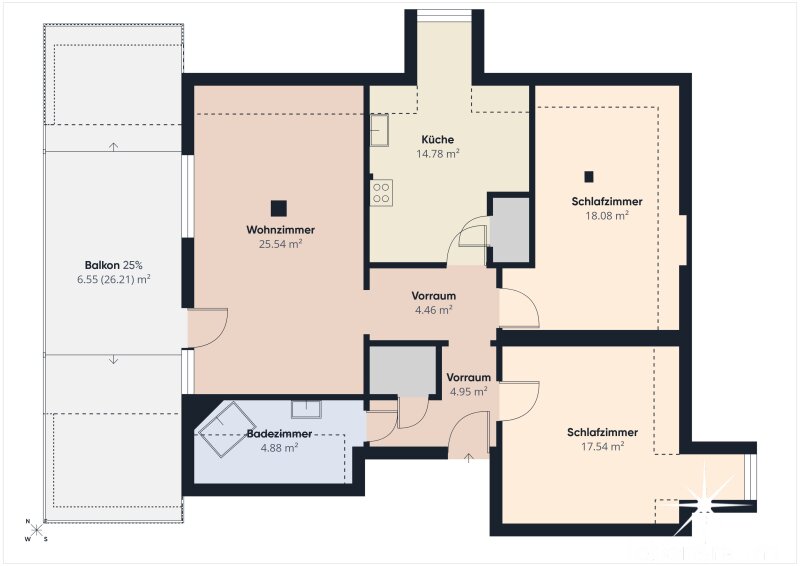 Plan digital vermessen.